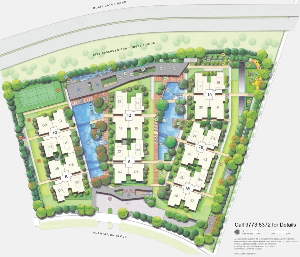 Site plan of Novo Place in Singapore