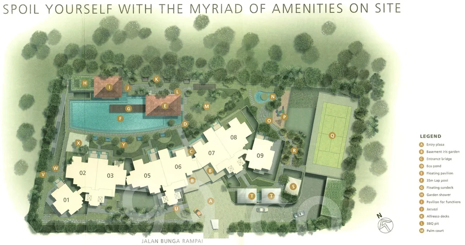 Site plan of Oasis Garden in Singapore