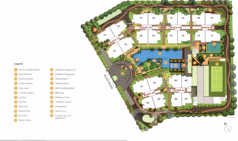 Site plan of Oasis @ELIAS in Singapore
