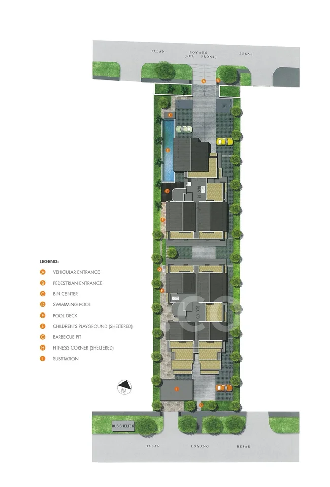 Site plan of Ocean Front Suites in Singapore