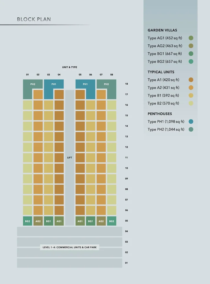 Site plan of Okio in Singapore