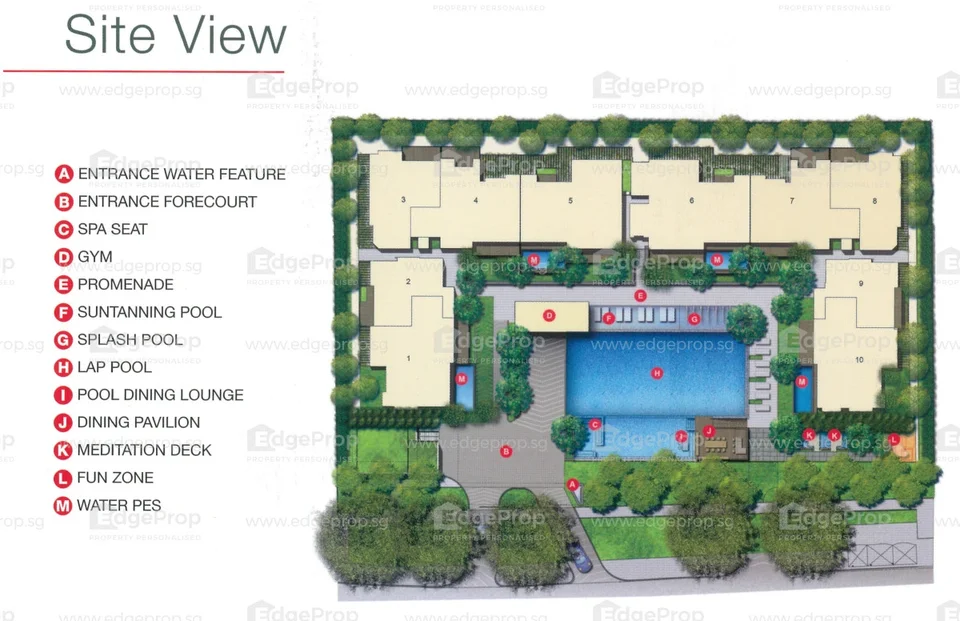 Site plan of Ola Residences in Singapore