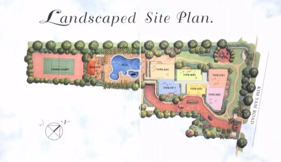 Site plan of Oleanas Residence in Singapore