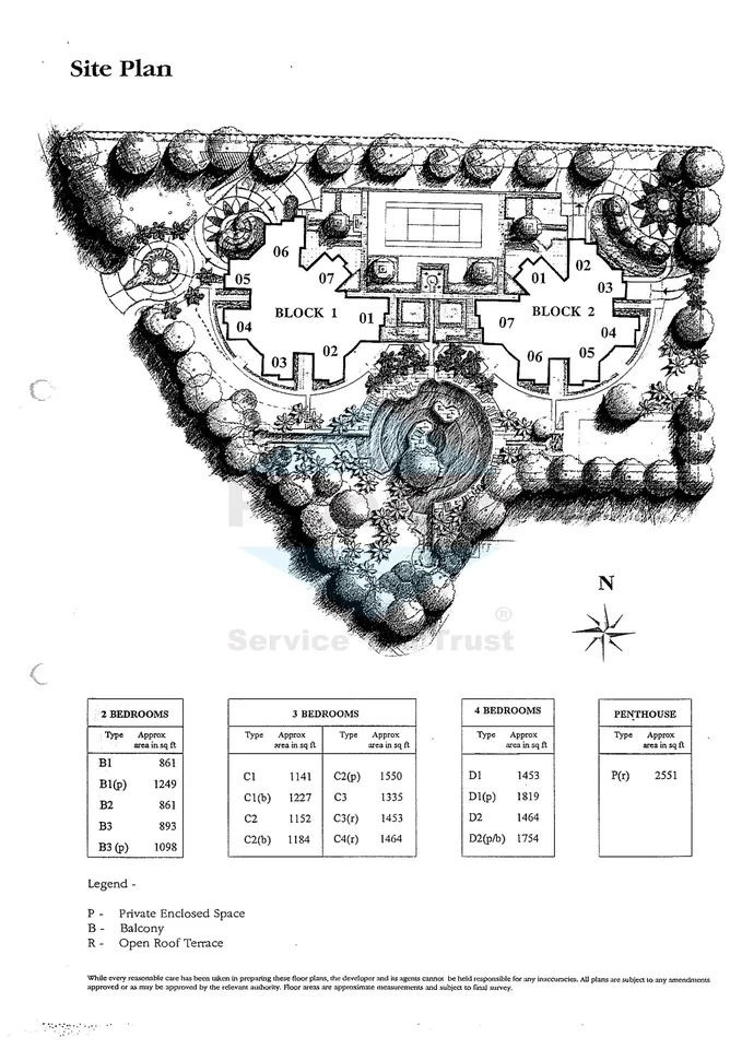 Site plan of Oleander Towers in Singapore