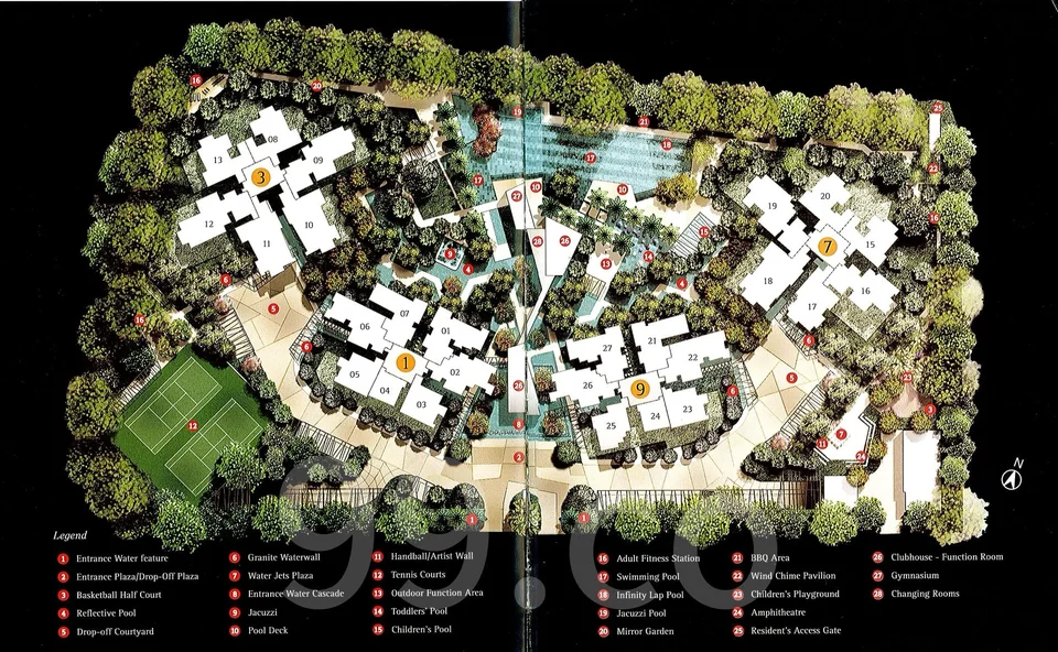 Site plan of One Amber in Singapore