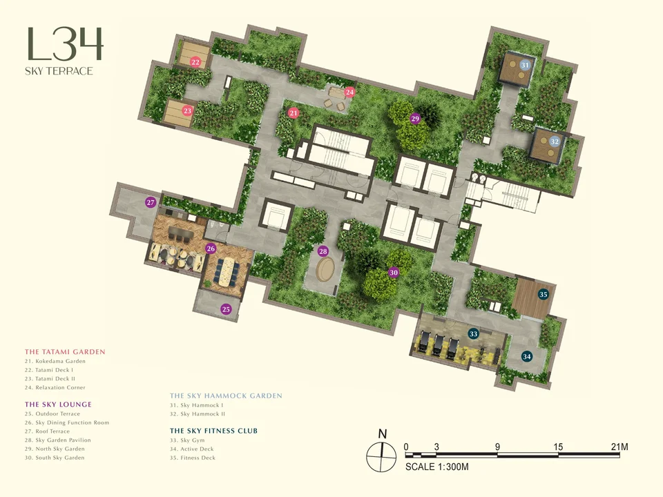 Site plan of One Bernam in Singapore