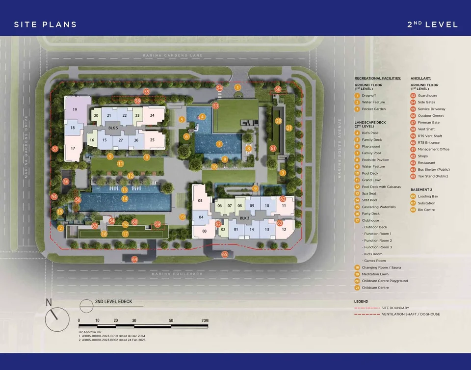 Site plan of One Marina Gardens in Singapore