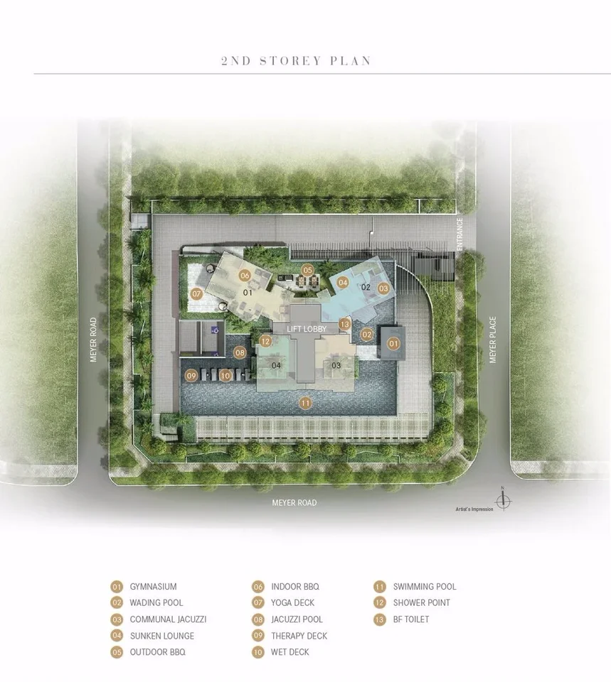 Site plan of One Meyer in Singapore