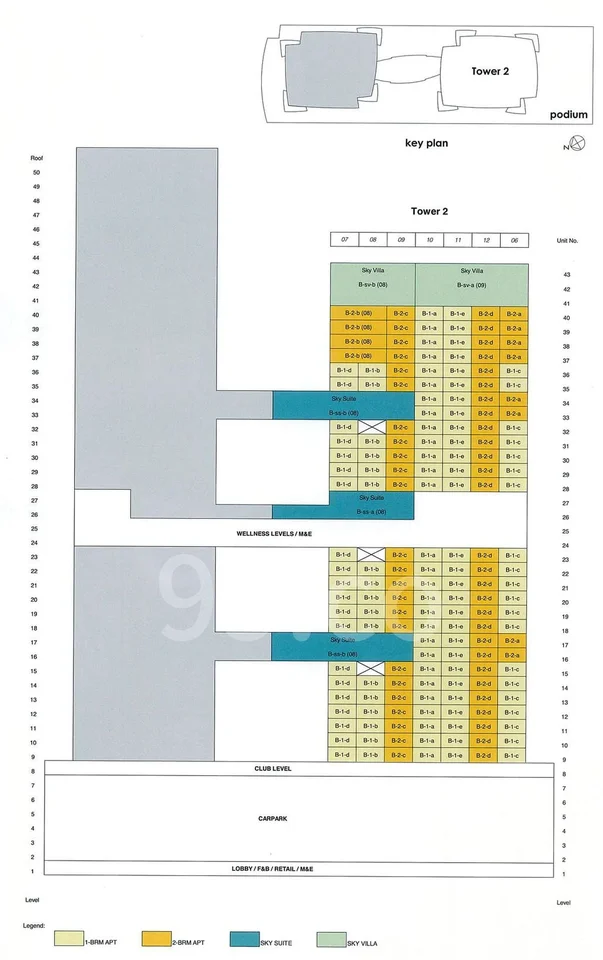 Site plan of One Shenton in Singapore
