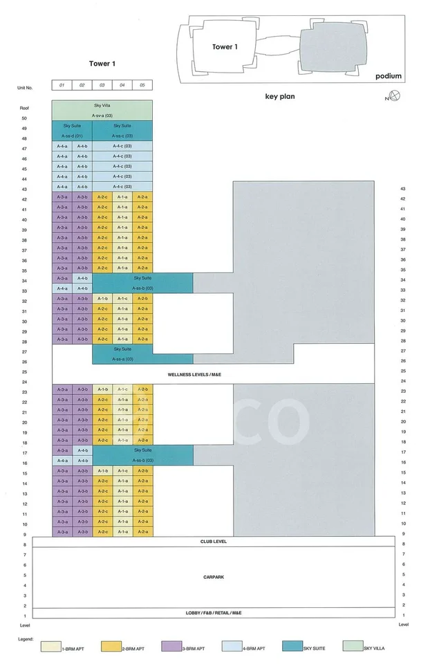 Site plan of One Shenton in Singapore