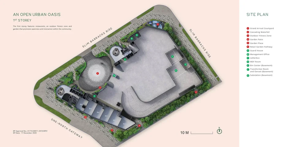 Site plan of One-North Eden in Singapore