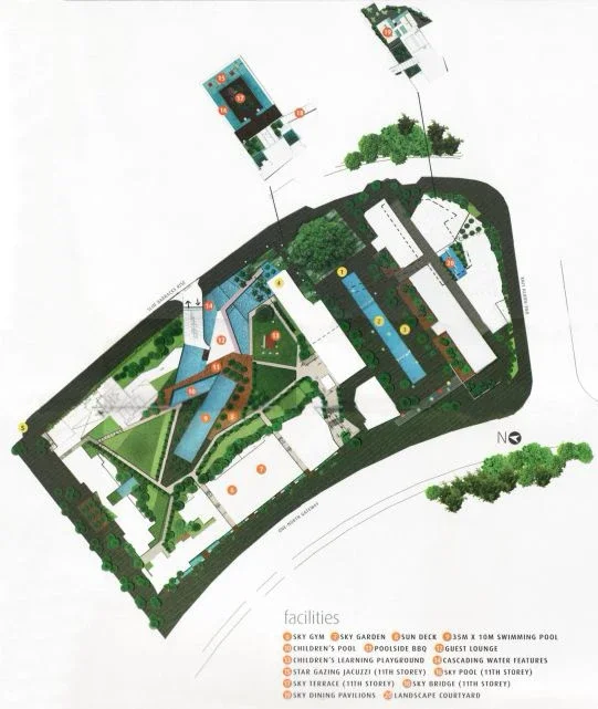 Site plan of One-North Residences in Singapore