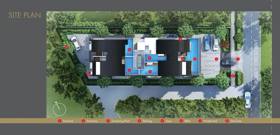 Site plan of Onerobey in Singapore