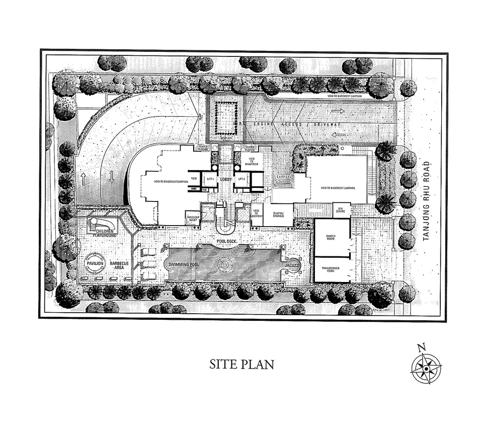 Site plan of Palazzetto in Singapore