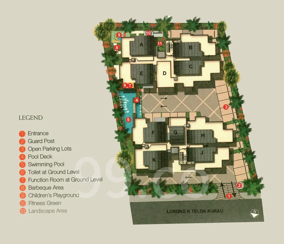 Site plan of Palm Galleria in Singapore