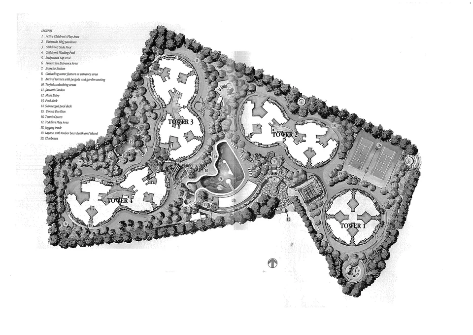 Site plan of Palm Gardens in Singapore