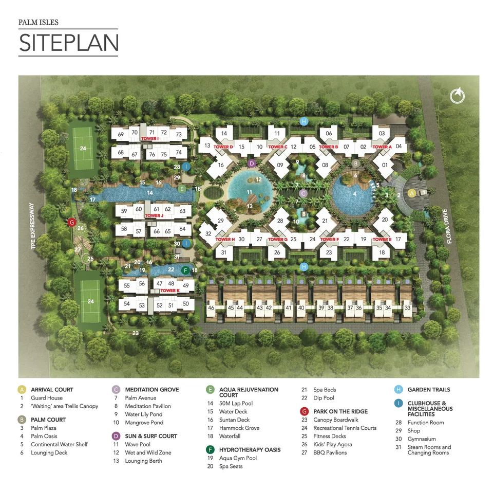 Site plan of Palm Isles in Singapore