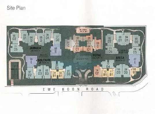 Site plan of Palm Spring in Singapore