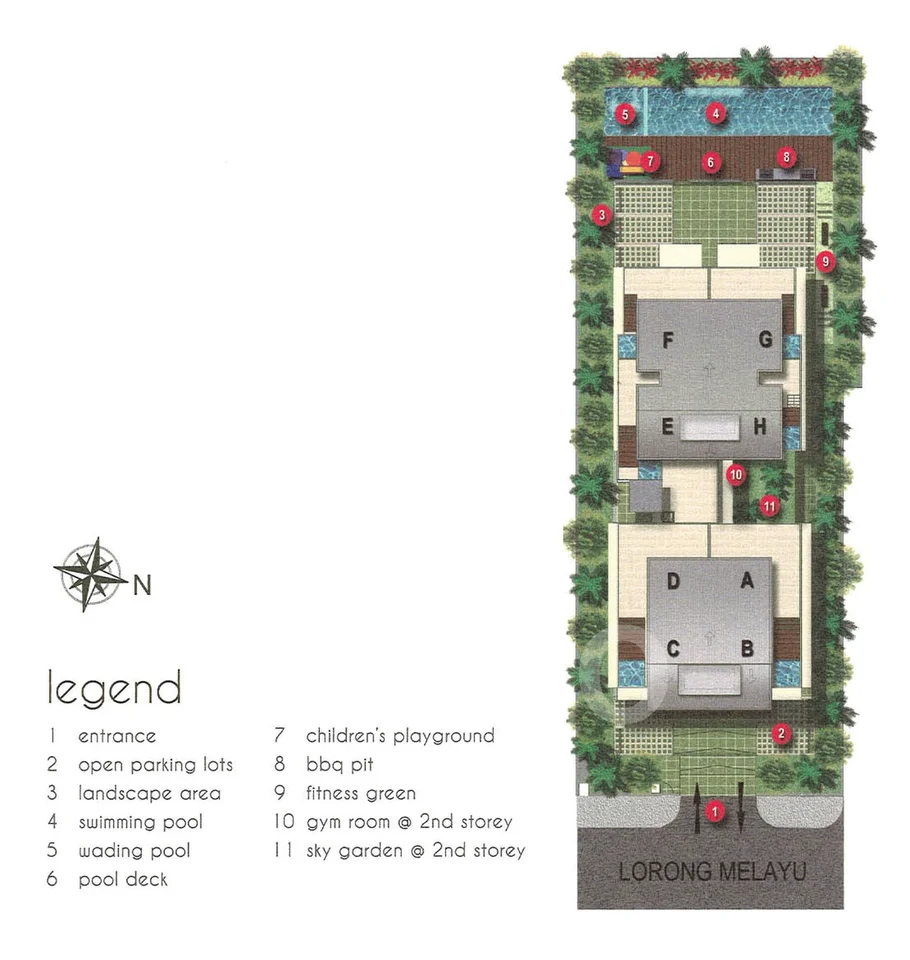 Site plan of Palmera East in Singapore