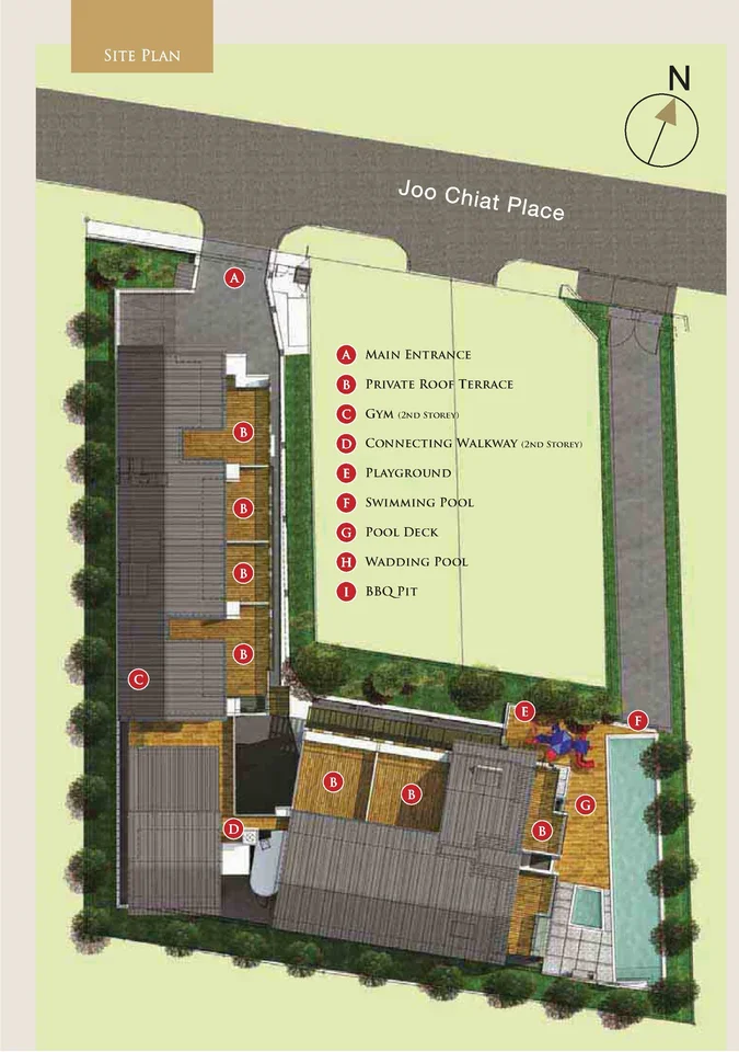 Site plan of Parc Bleu in Singapore
