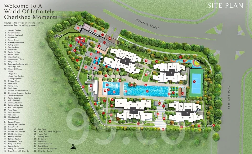 Site plan of Parc Botannia in Singapore