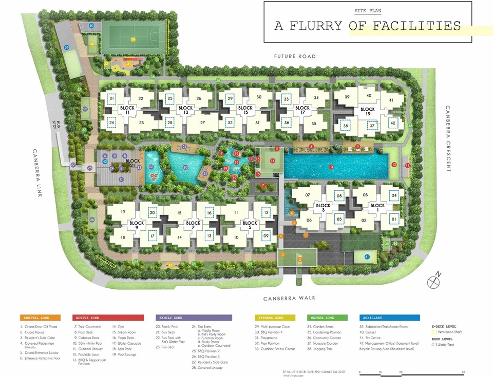 Site plan of Parc Canberra in Singapore