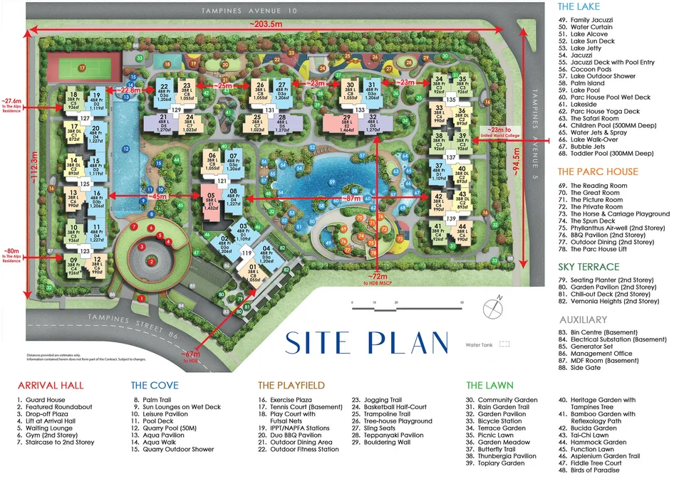 Site plan of Parc Central Residences in Singapore