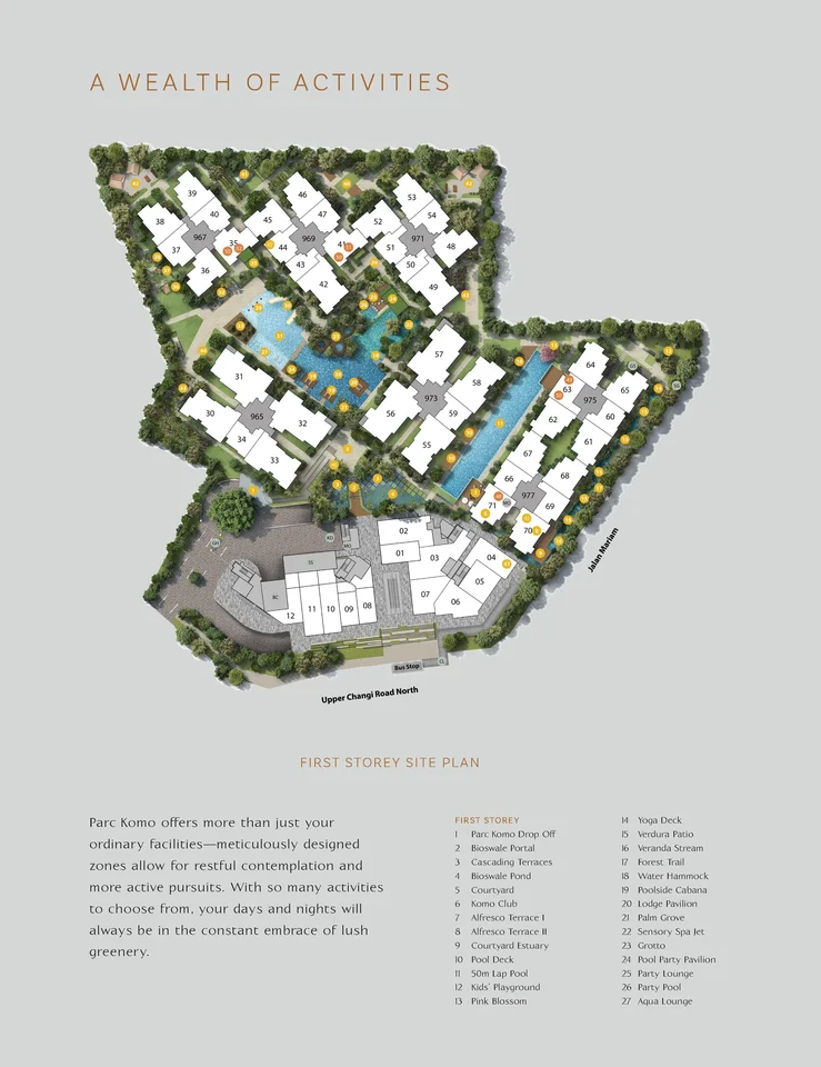 Site plan of Parc Komo in Singapore