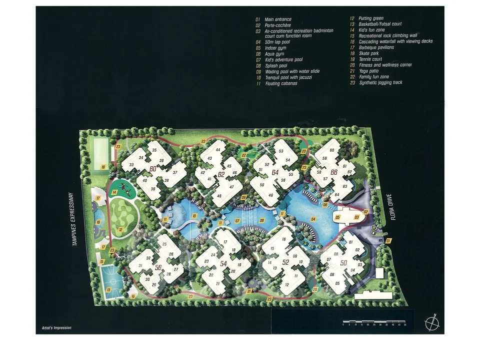 Site plan of Parc Olympia in Singapore