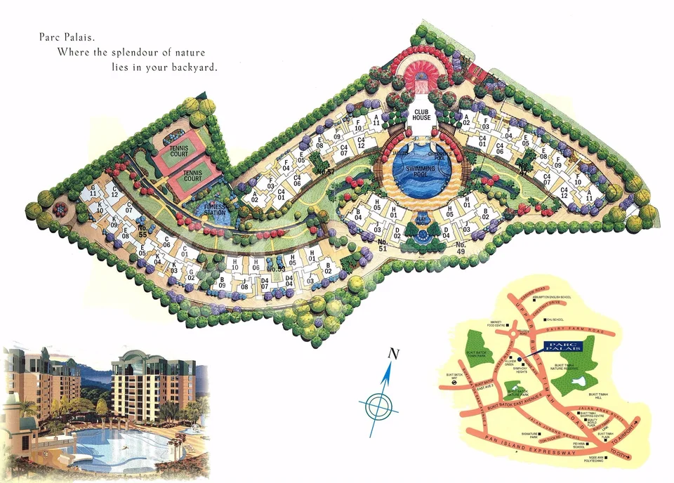 Site plan of Parc Palais in Singapore