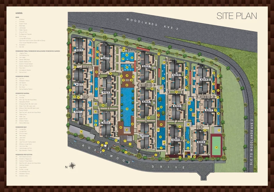 Site plan of Parc Rosewood in Singapore