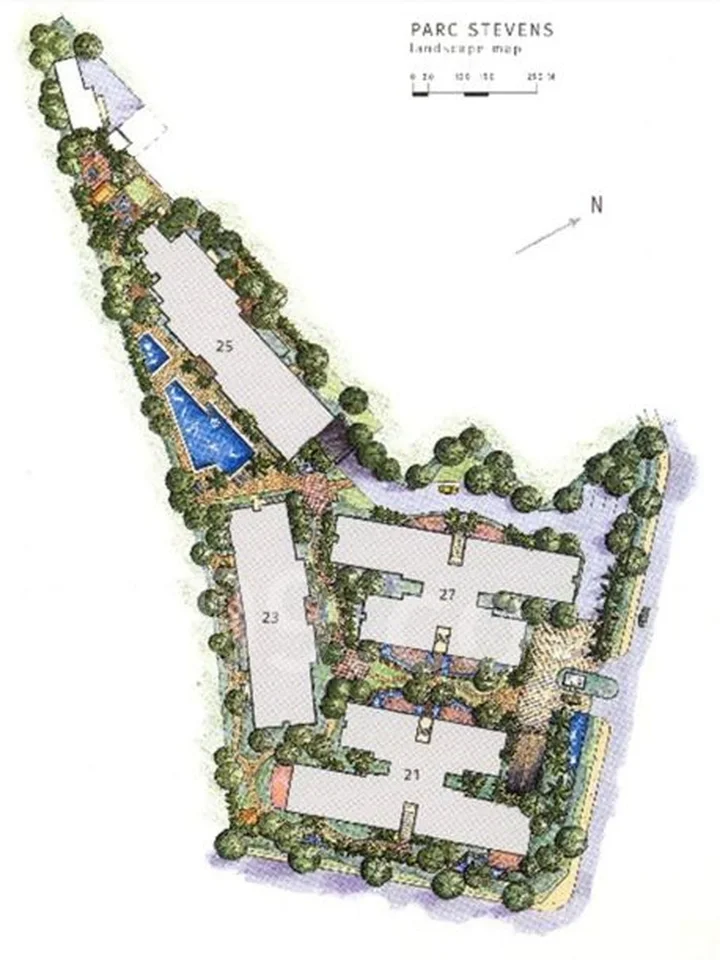 Site plan of Parc Stevens in Singapore