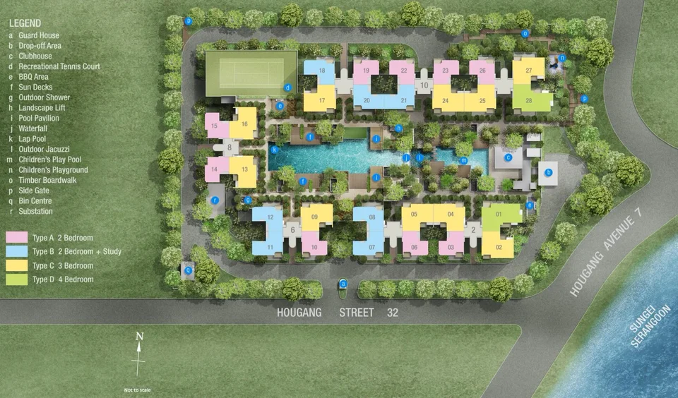 Site plan of Parc Vera in Singapore