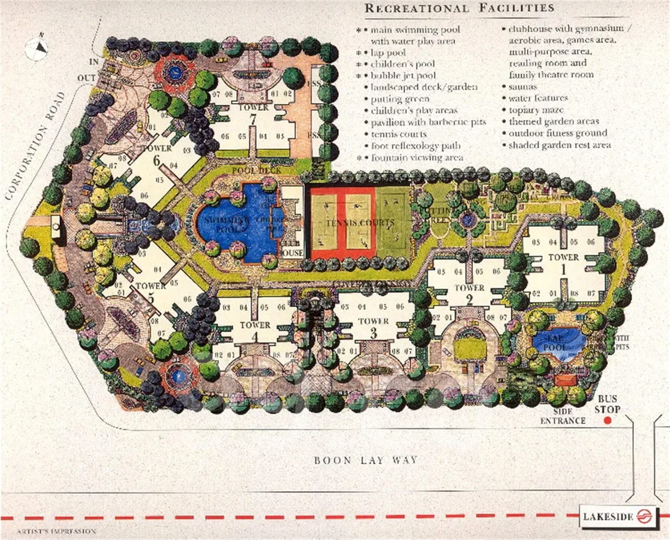 Site plan of Parc Vista in Singapore
