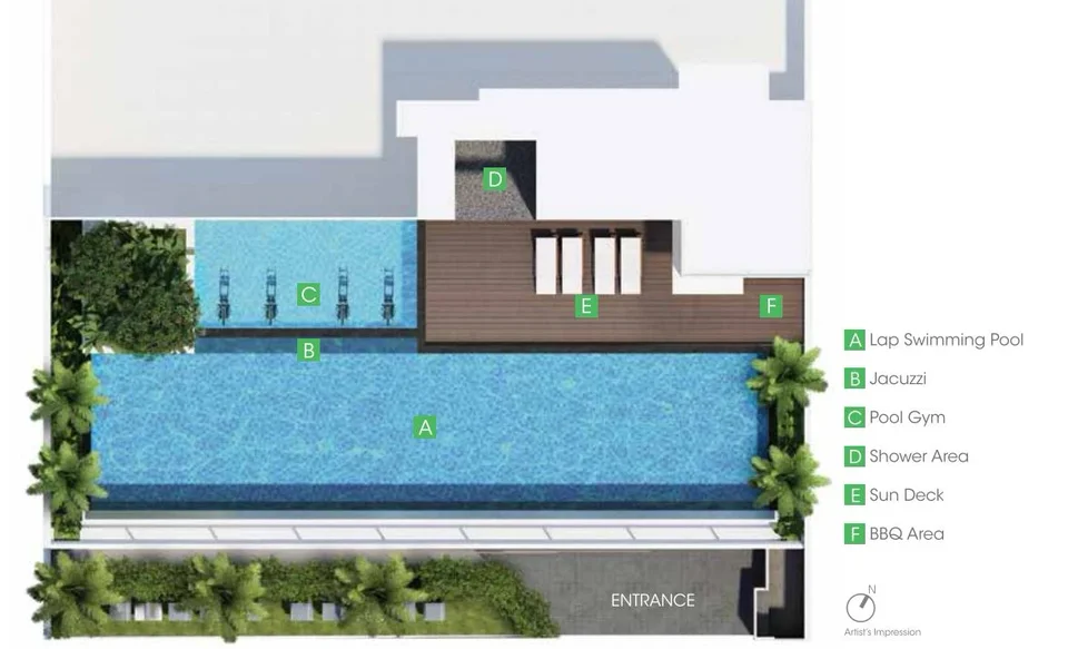Site plan of Park 1 Suites in Singapore