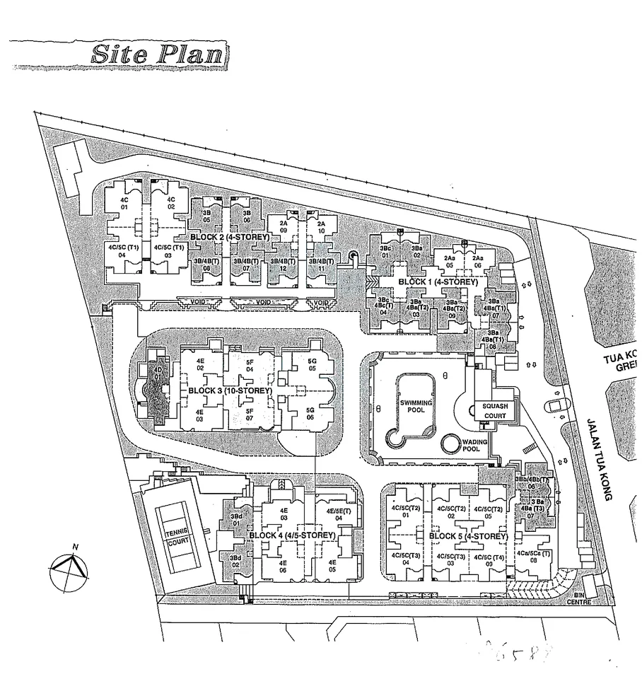 Site plan of Park East in Singapore
