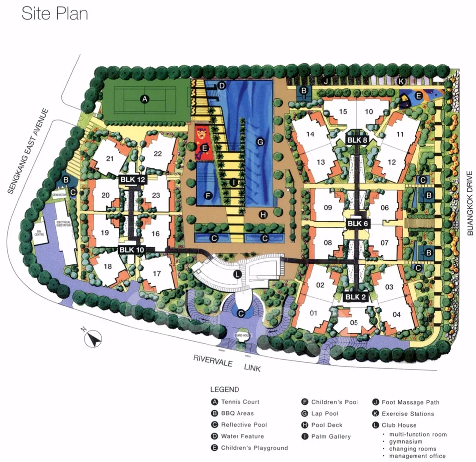 Site plan of Park Green in Singapore