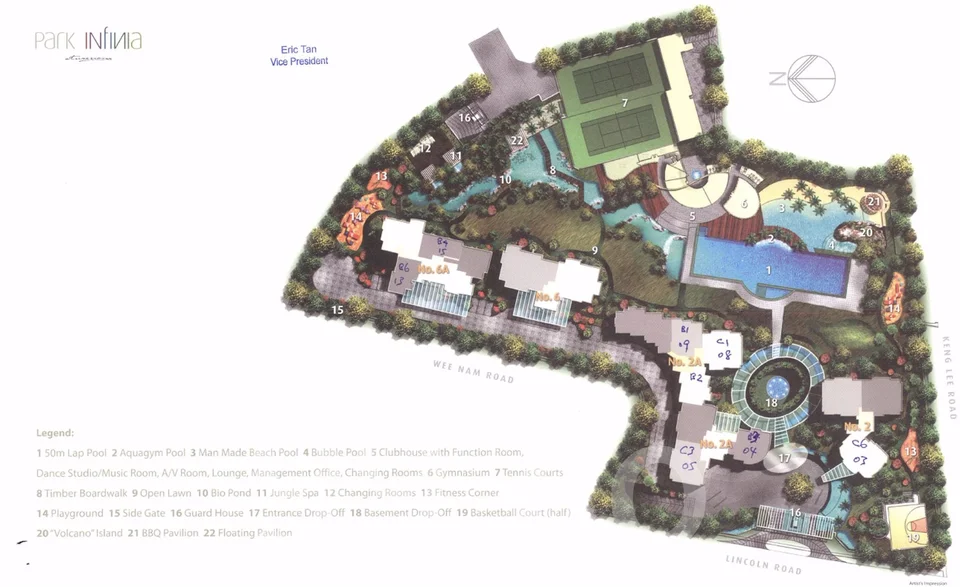 Site plan of Park Infinia At Wee Nam in Singapore