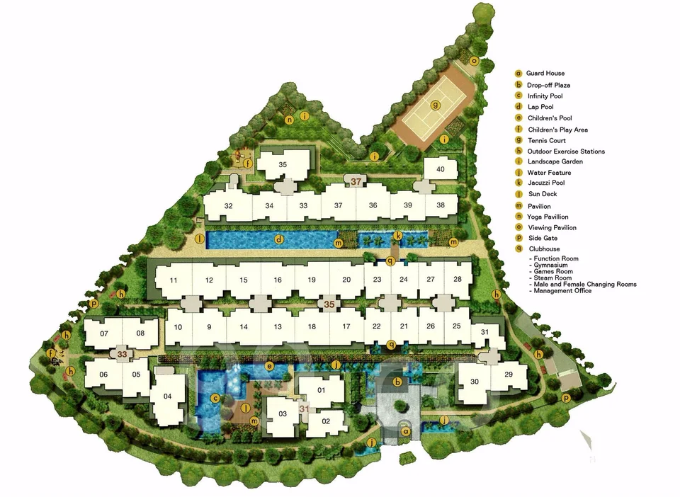 Site plan of Park Natura in Singapore
