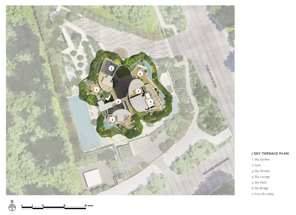 Site plan of Park Nova in Singapore