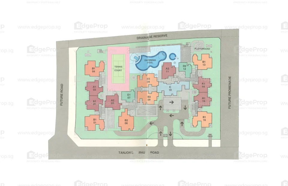 Site plan of Parkshore in Singapore