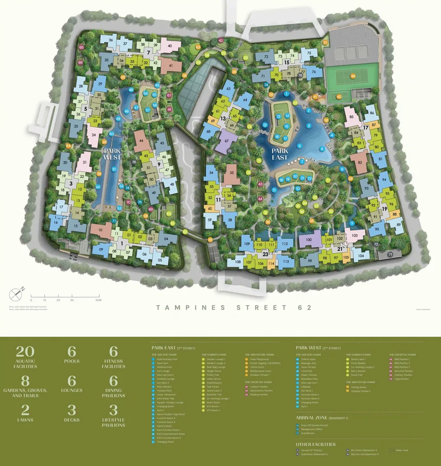 Site plan of Parktown Residence in Singapore