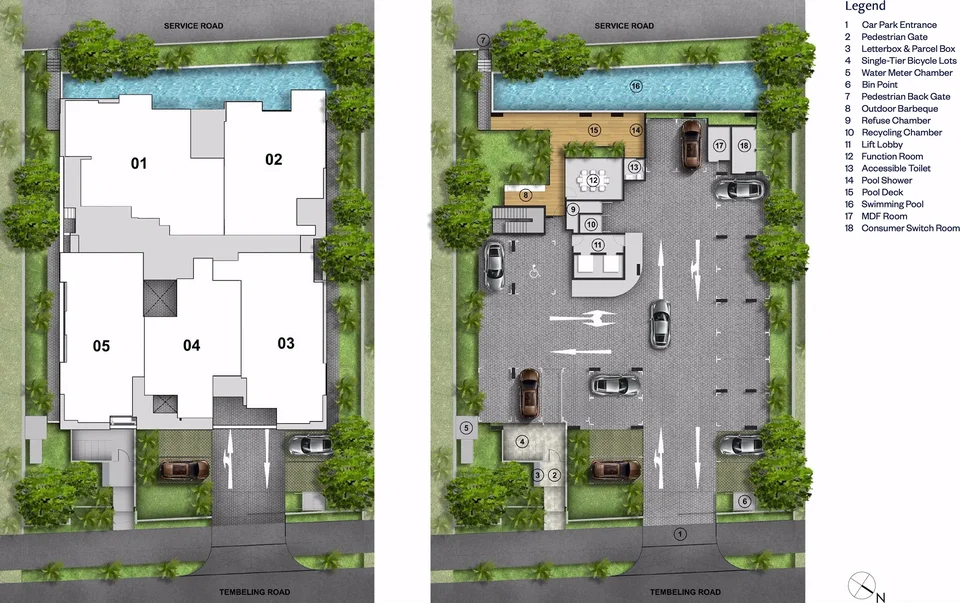 Site plan of Parq Bella in Singapore