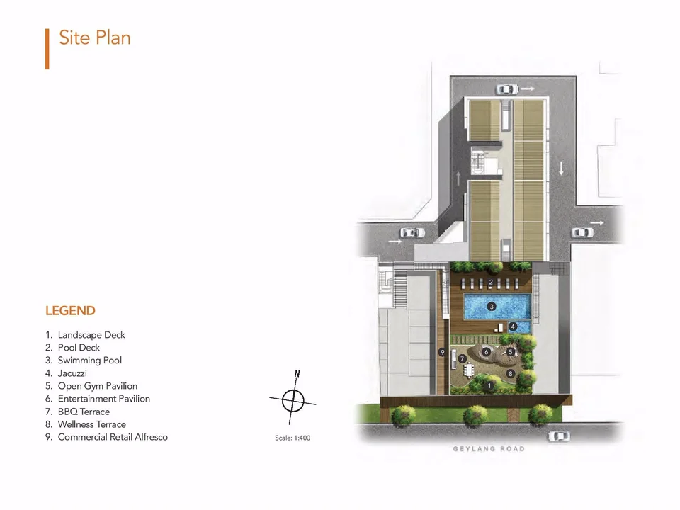 Site plan of Pavilion Square in Singapore