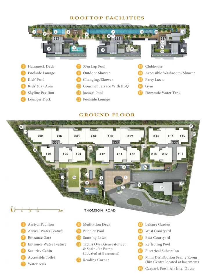 Site plan of Peak Residence in Singapore