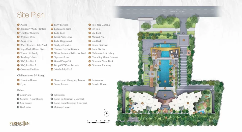 Site plan of Perfect Ten in Singapore
