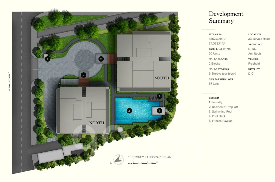 Site plan of Petit Jervois in Singapore