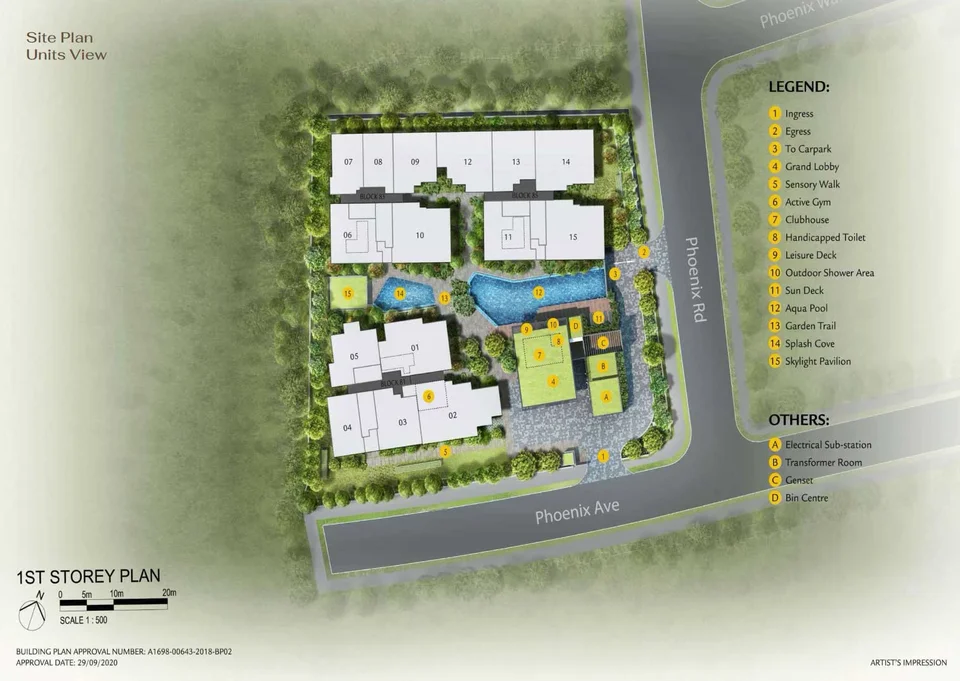 Site plan of Phoenix Heights in Singapore
