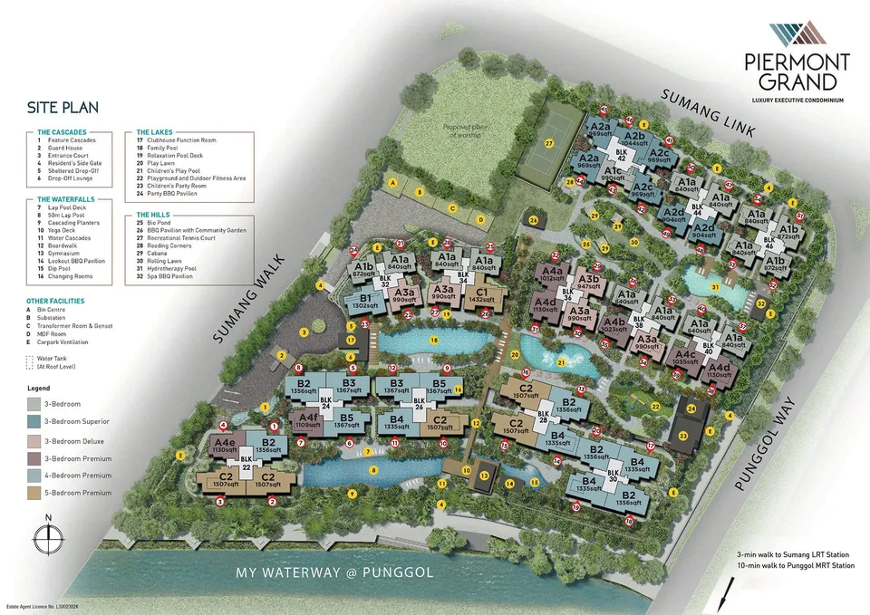 Site plan of Piermont Grand in Singapore
