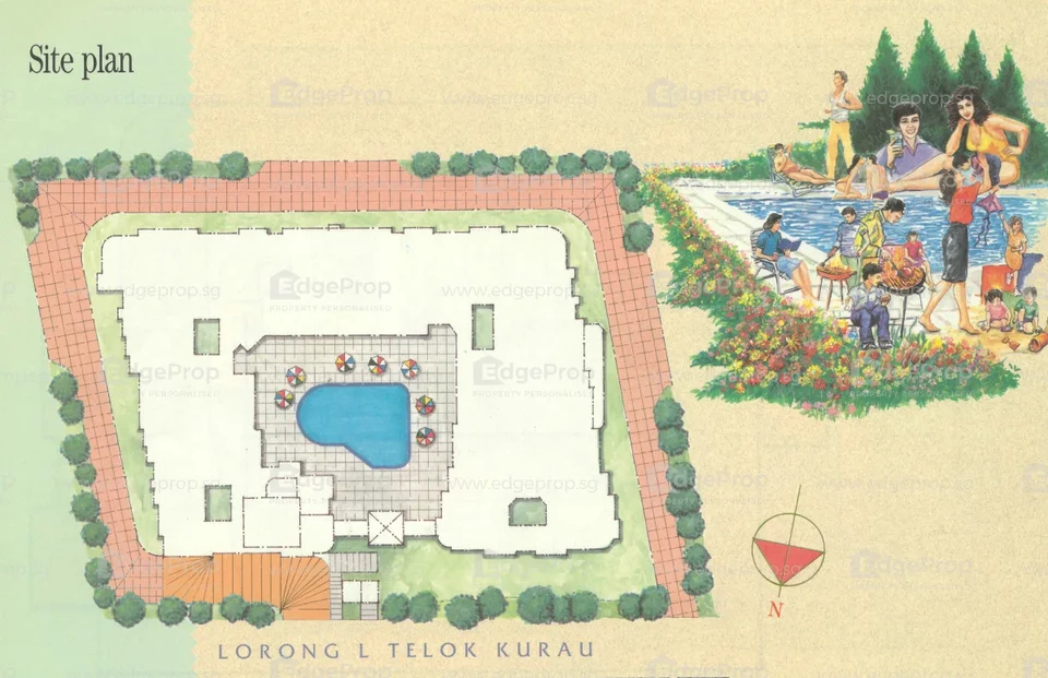 Site plan of Pinehurst Condominium in Singapore